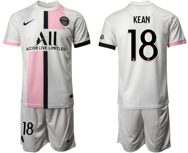 Men 2021-2022 Club Paris St German away white #18 Soccer Jersey->paris st german jersey->Soccer Club Jersey